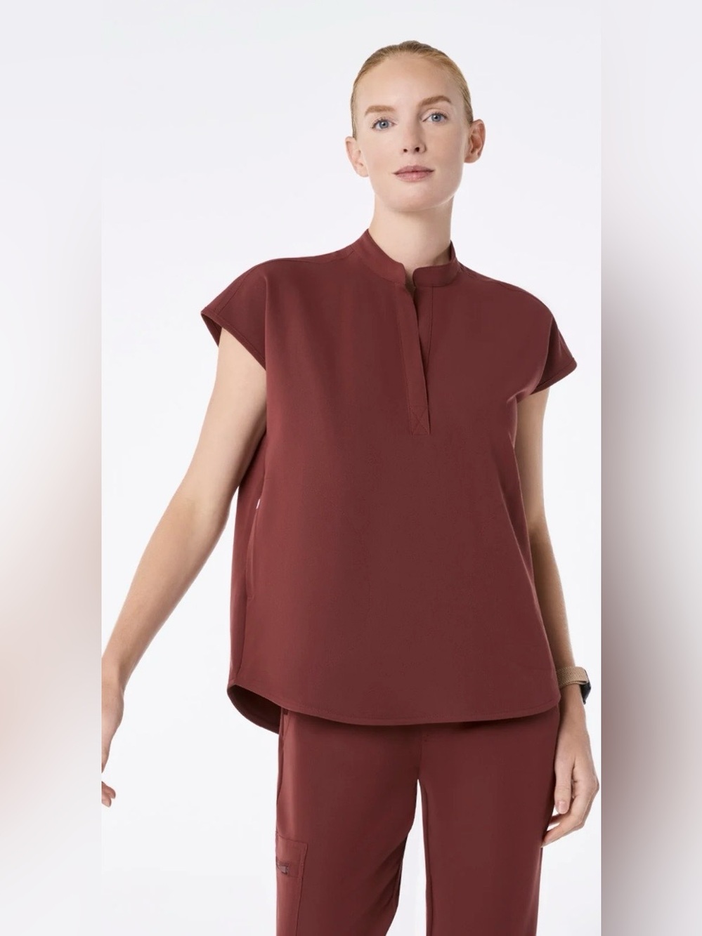 Figs Rafaela Top in Walnut, size XS